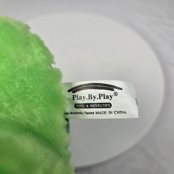 Spotted Frog Big Green Smiling Red Pink Mouth Plush 18" Wide - Picture 6 of 6